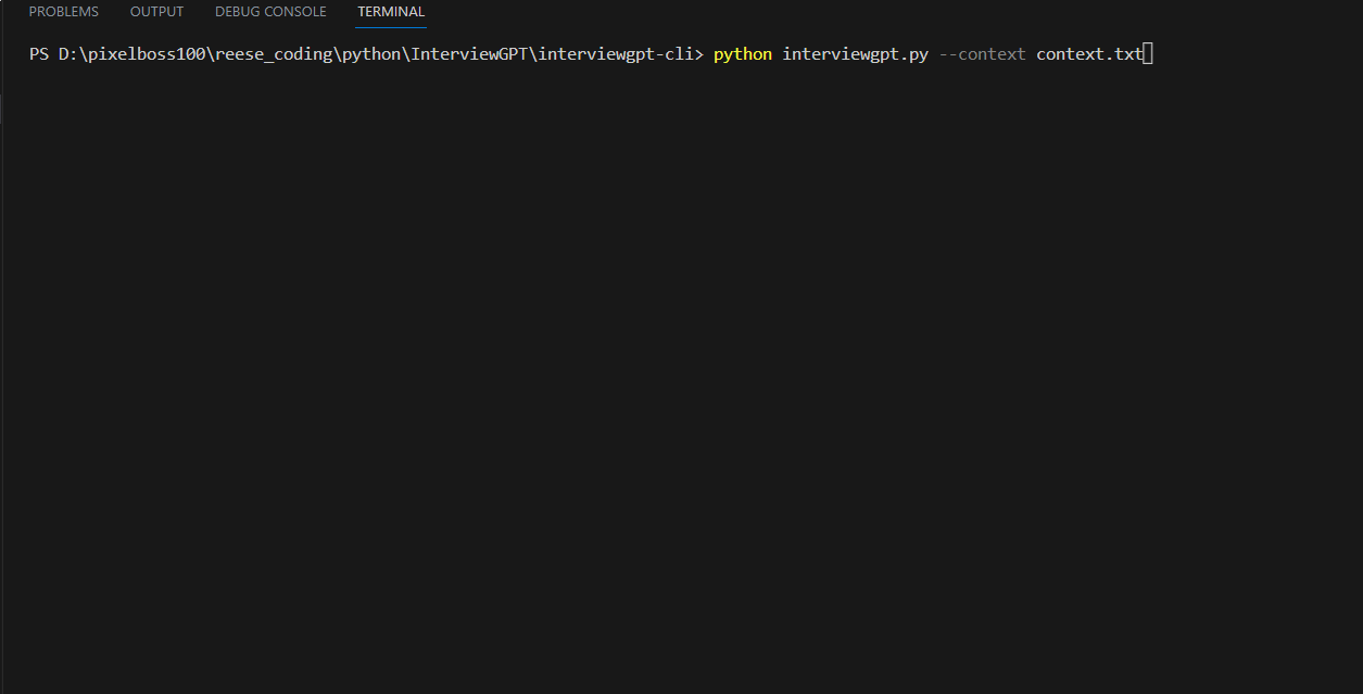 InterviewGPT project preview